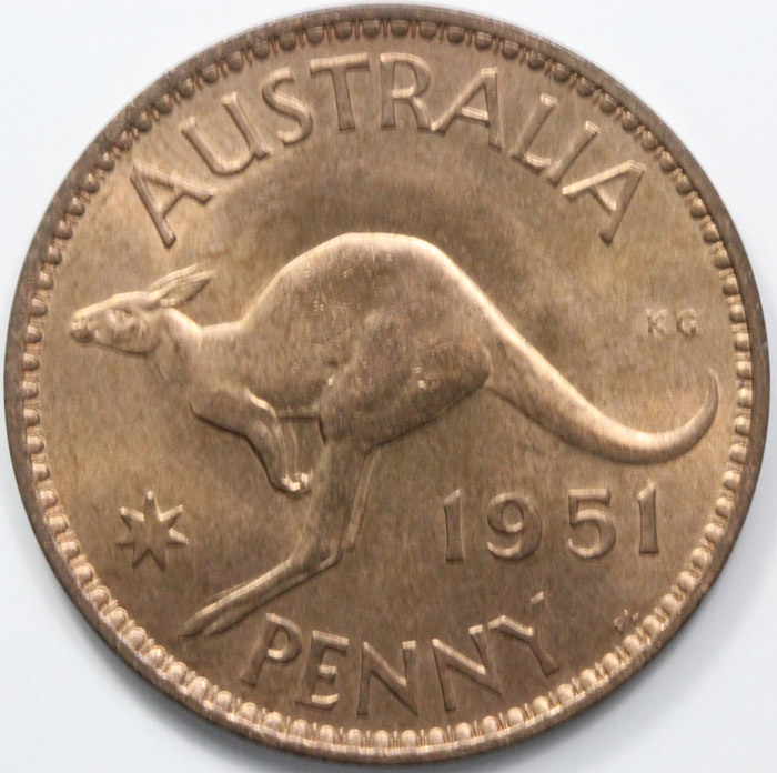 Australia 1951 PL Penny, Re... image