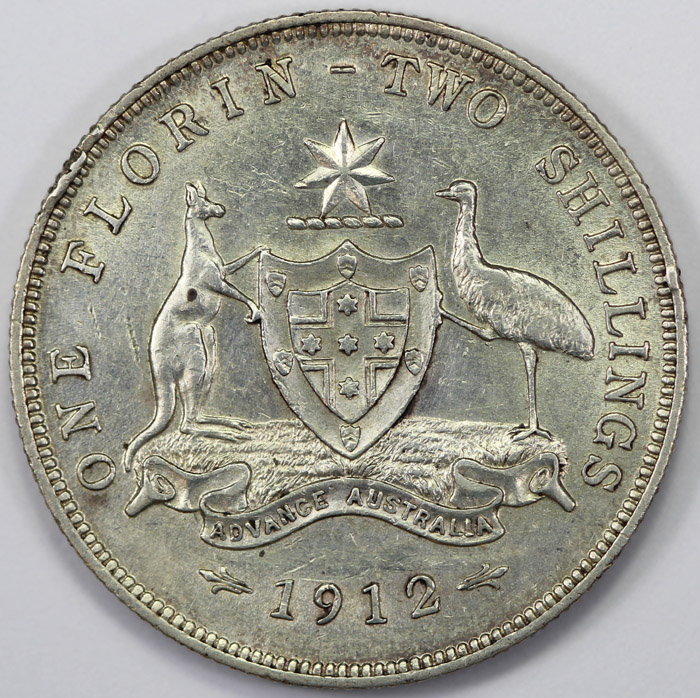 Australia 1912 Florin, abou... image