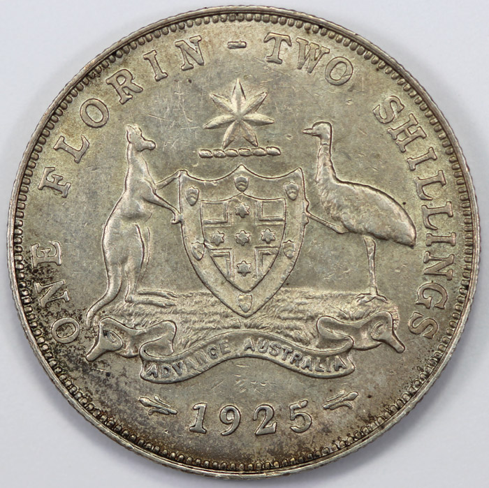 Australia 1925 Florin, good... image