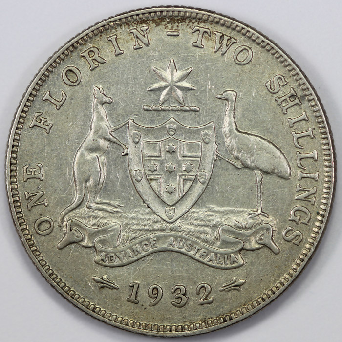 Australia 1932 Florin, good... image