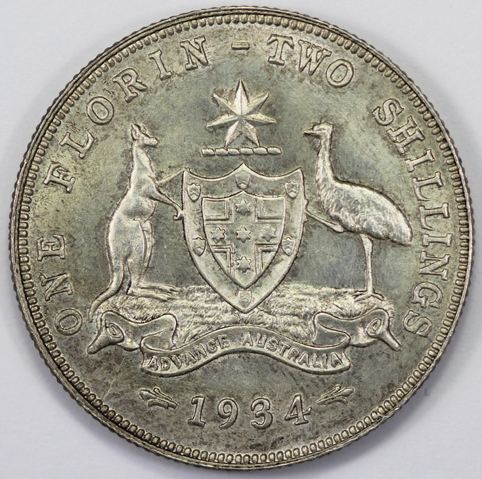 Australia 1934 Florin, abou... image