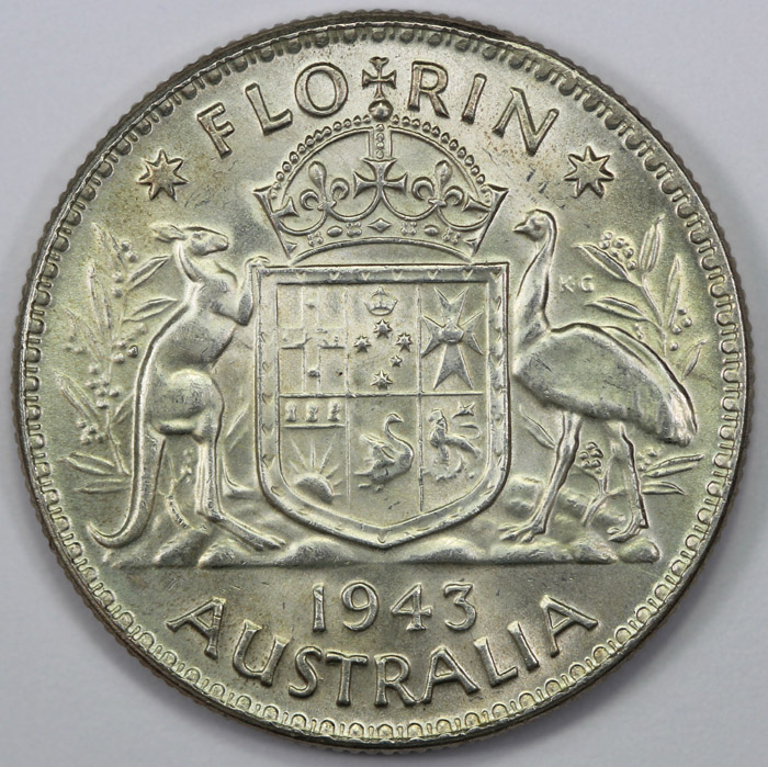 Australia 1943 Florin, abou... image