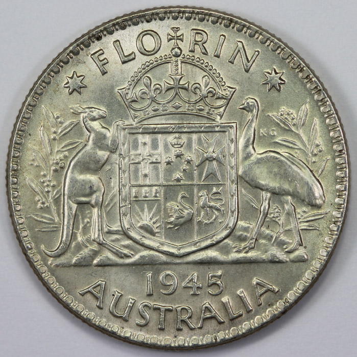 Australia 1945 Florin, abou... image