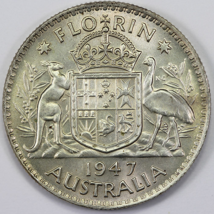 Australia 1947 Florin, Unci... image