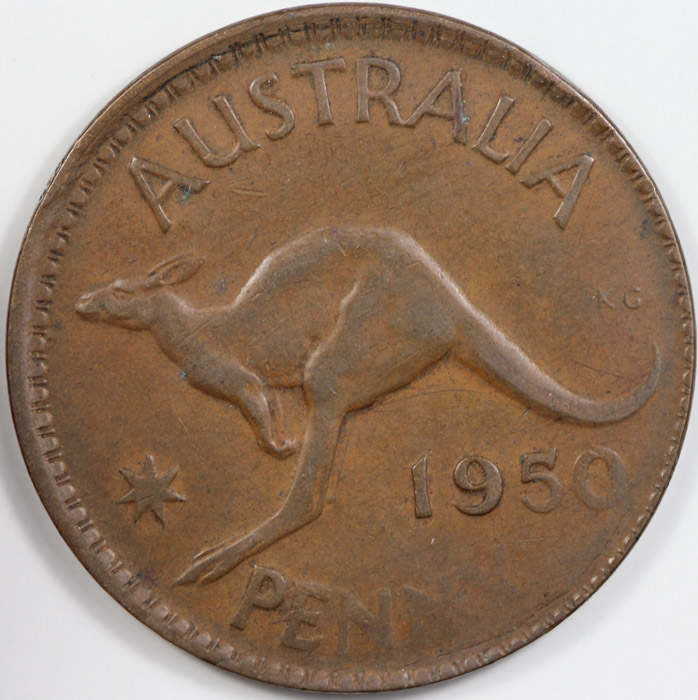 Australia 1950 'Error' 1d, ... image