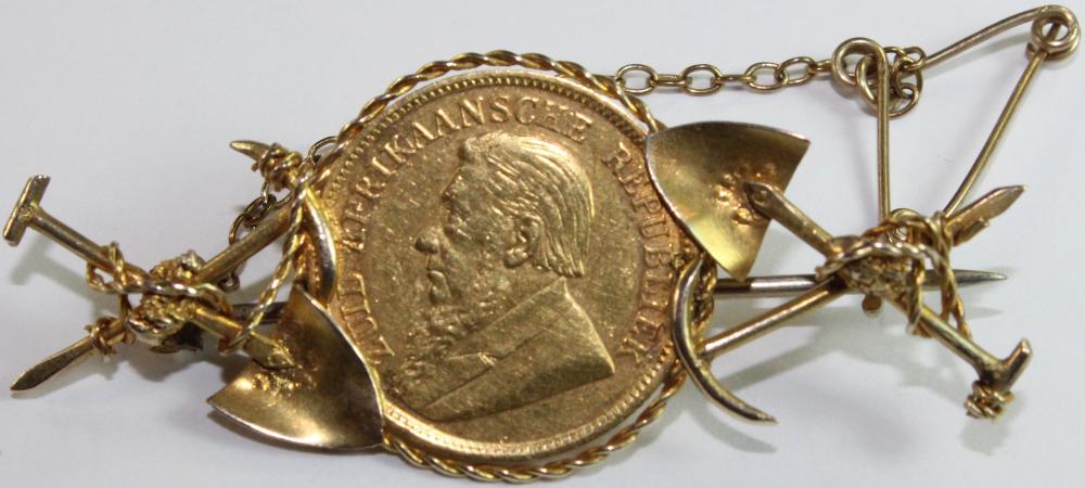 Antique Gold Miner's Brooch... image