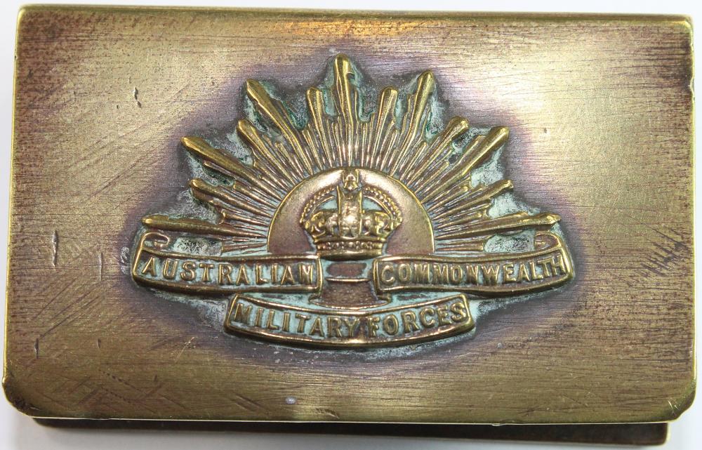 WWI. Trench Art Matchbox Ho... image