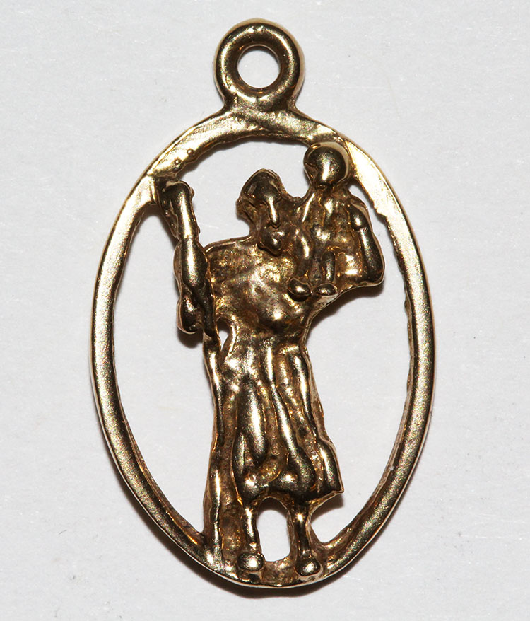 St Christopher 9ct Gold Charm image