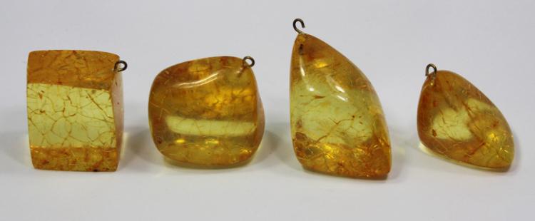 Four large Baltic Amber pieces image