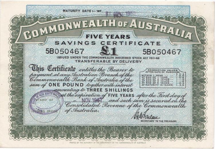 Commonwealth of Australia £... image