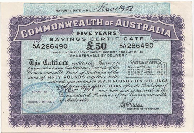 Commonwealth of Australia £... image