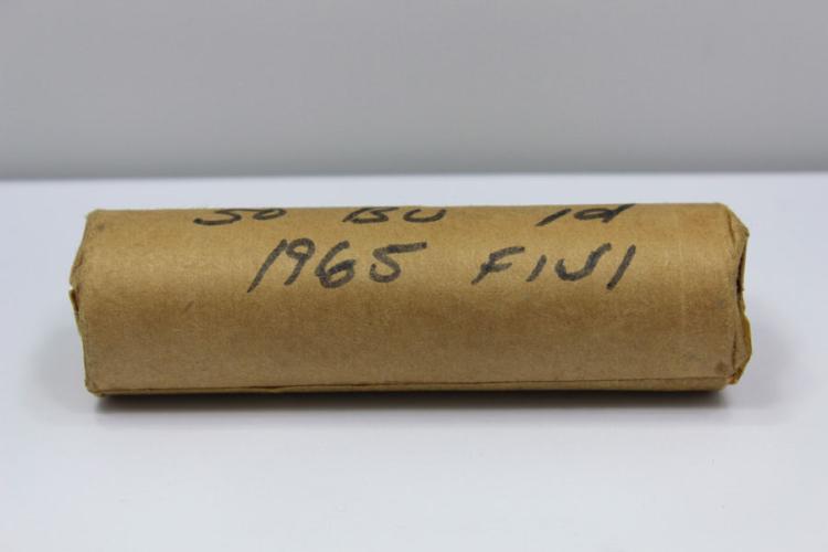 Fiji 1965 Penny Mint Roll, ... image