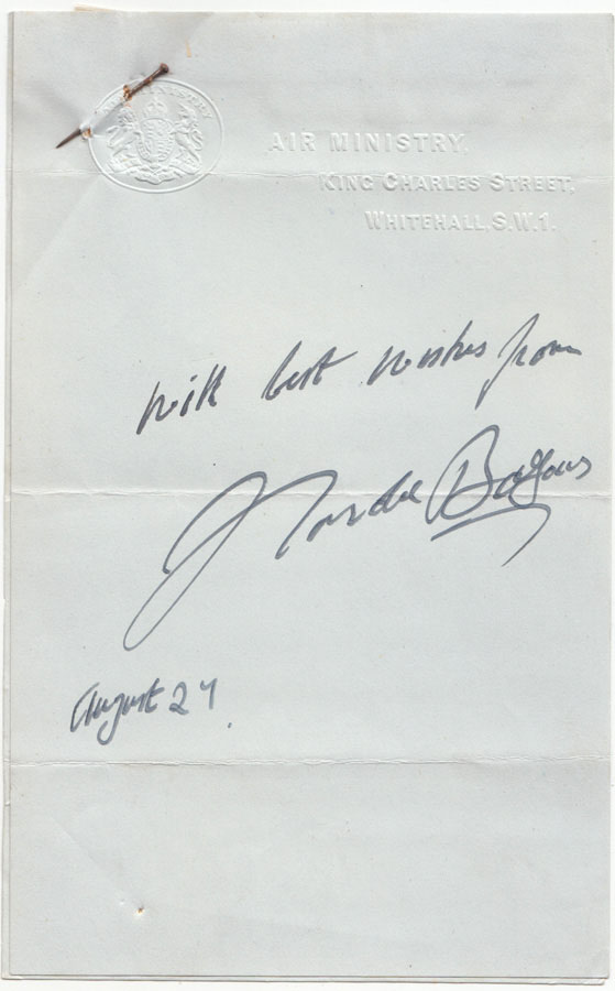 Autograph of Captain Harold... image