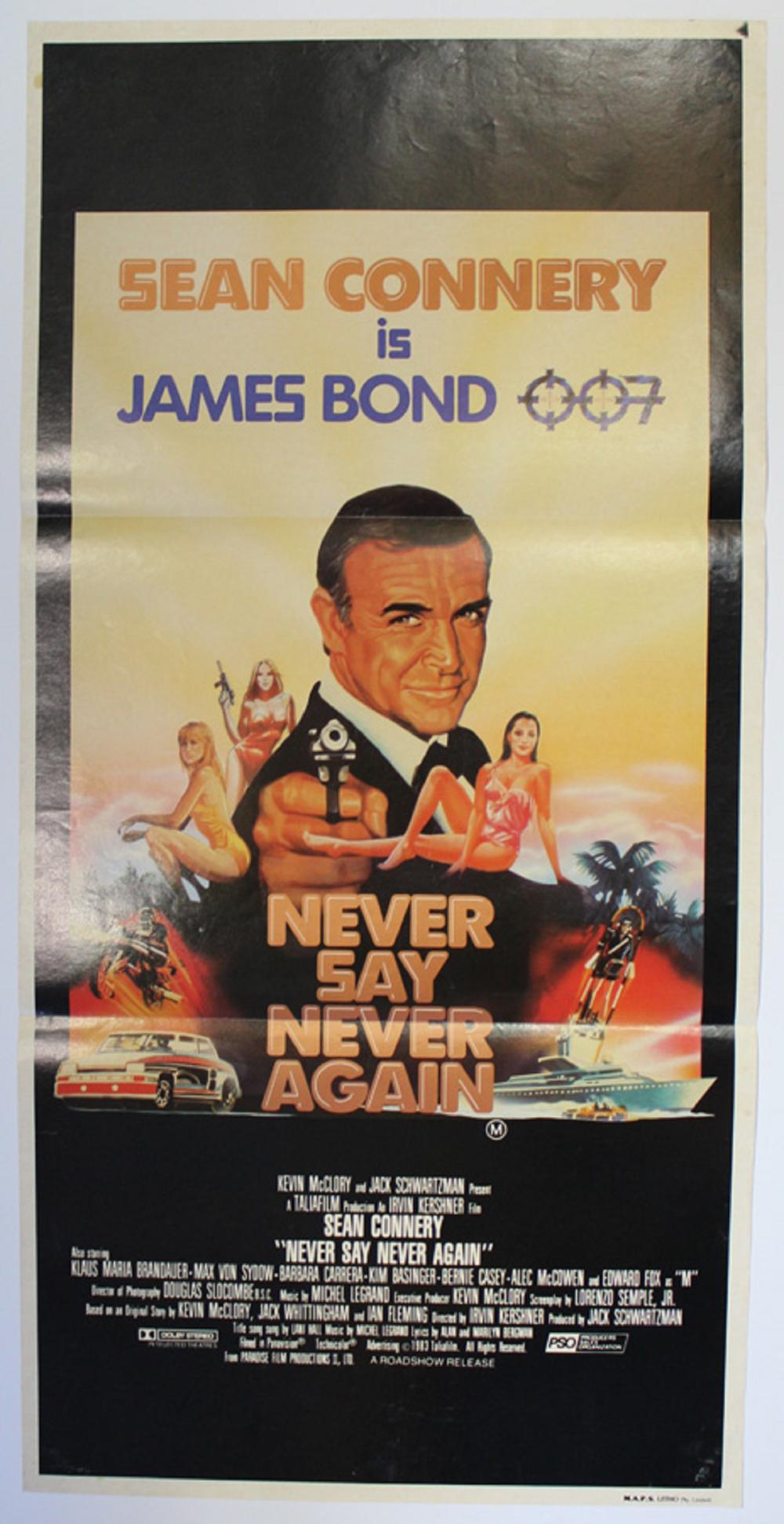 'Never Say Never Again' Original 'Australian' Theatre Foyer Poster