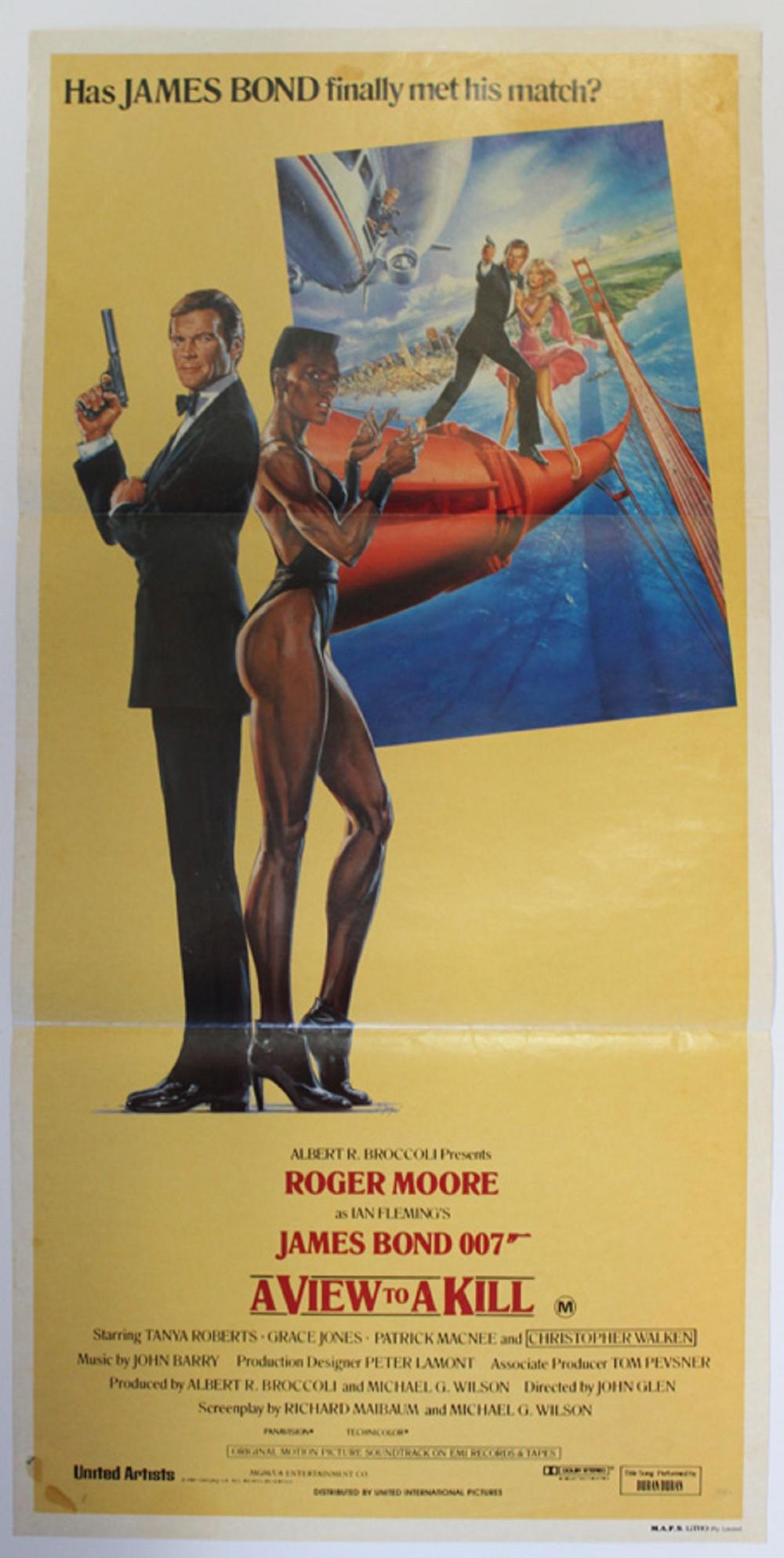 'A View To A Kill' Original 'Australian' Theatre Foyer Poster