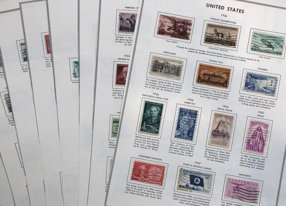 U.S.A. Selection of Stamps issued between 1950 - 1958, Used condition & a few with rust evident (118 stamps)