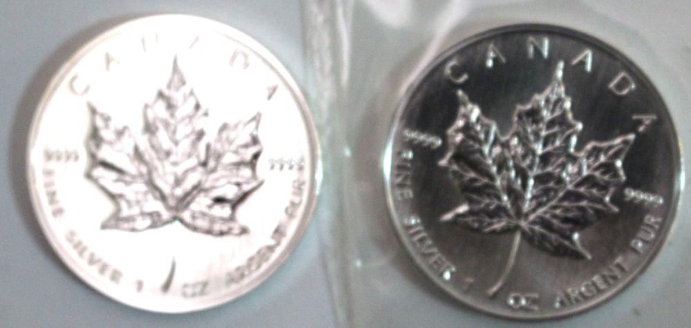 Canada. 1991 & 1993 Silver ... image