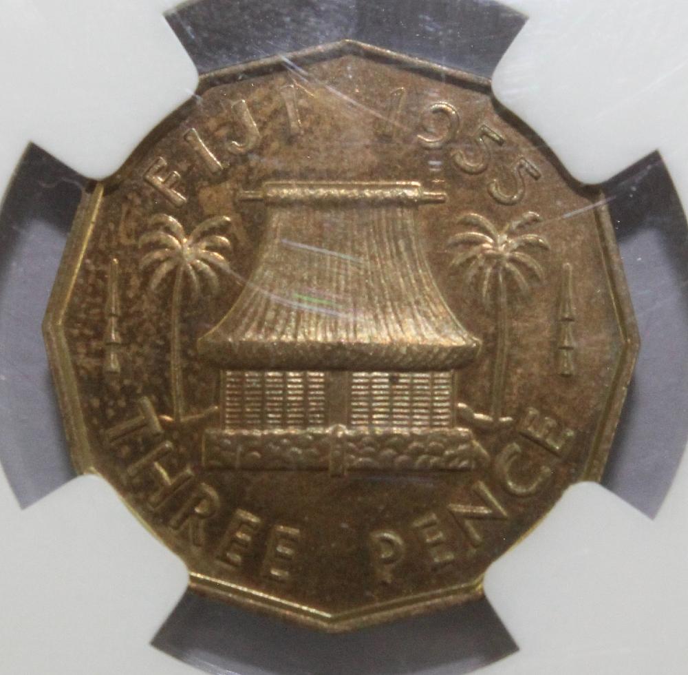 Fiji. 1955 Proof Threepence... image