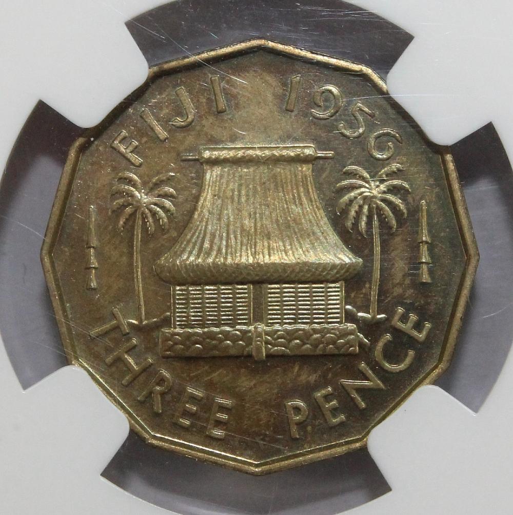 Fiji. 1956 Proof Threepence... image