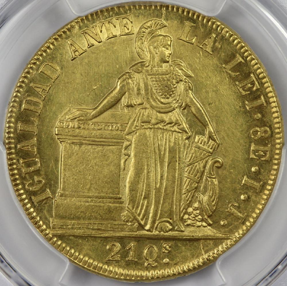 Chile. 1845 - So IJ 8 Escud... image