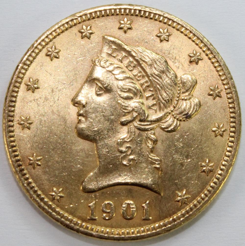 U.S.A. 1901 Gold (0.900) 10... image