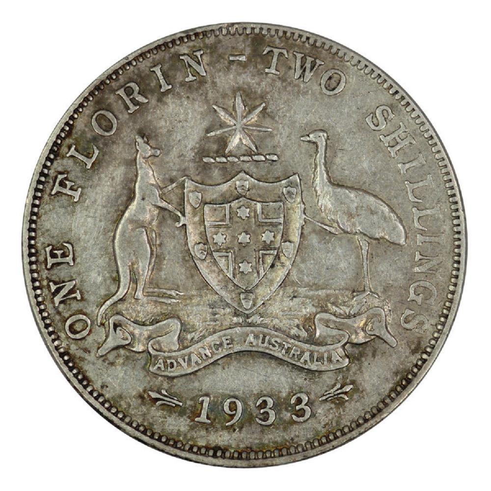 Australia 1933 Florin, near... image