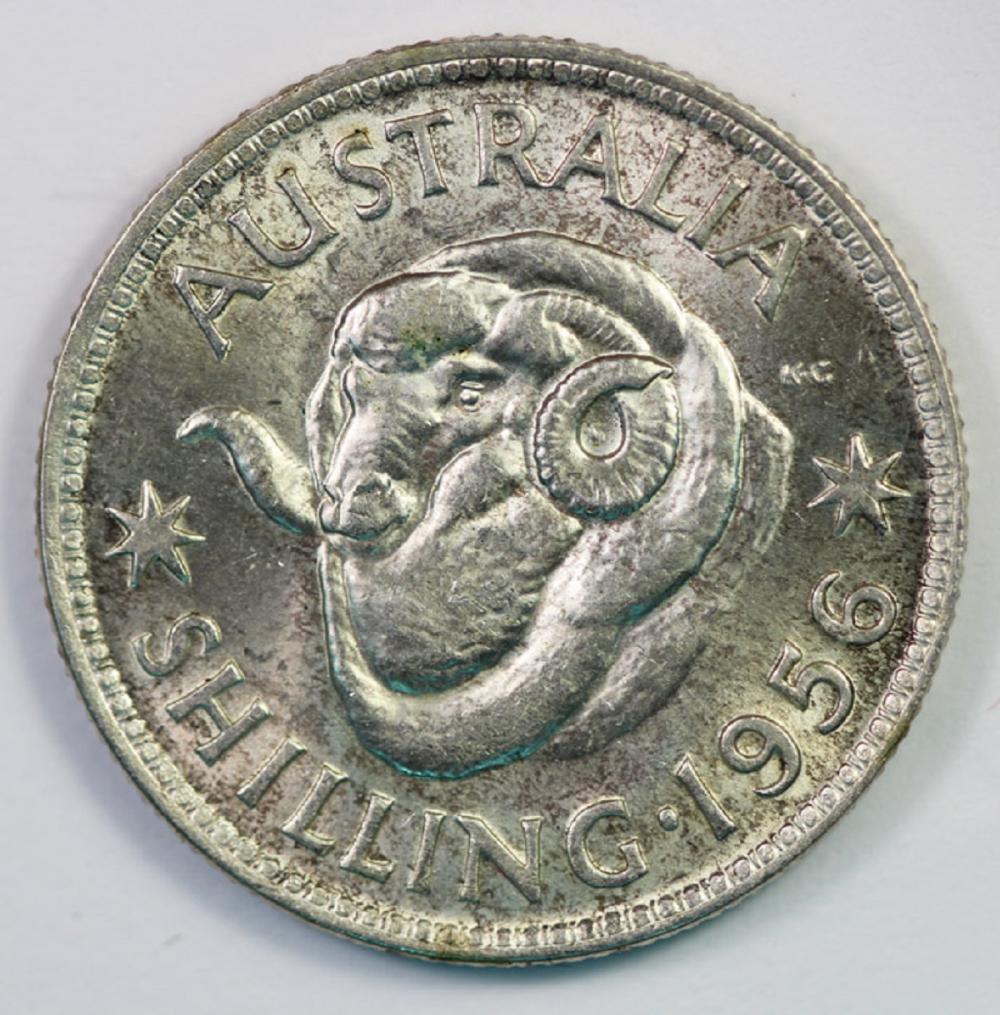 Australia 1956 Shilling, Ch... image