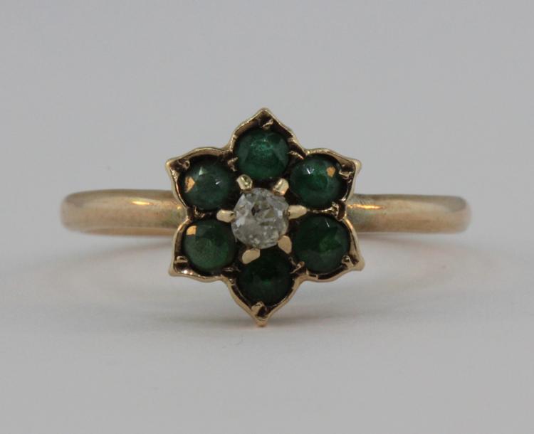 Diamond & Emerald Ring in 1... image