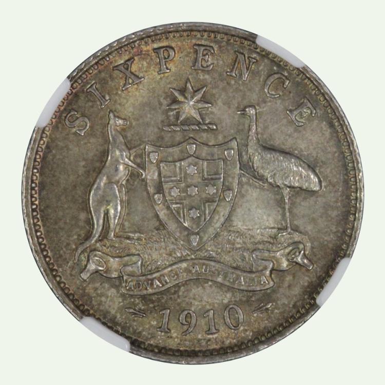 Australia 1910 Sixpence image