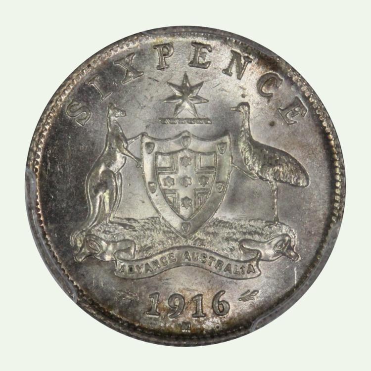 Australia 1916 Sixpence image