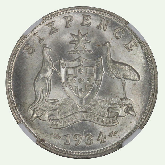 Australia 1934 Sixpence image