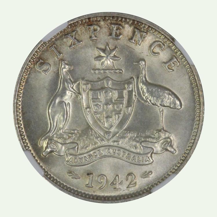 Australia 1942 Sixpence image