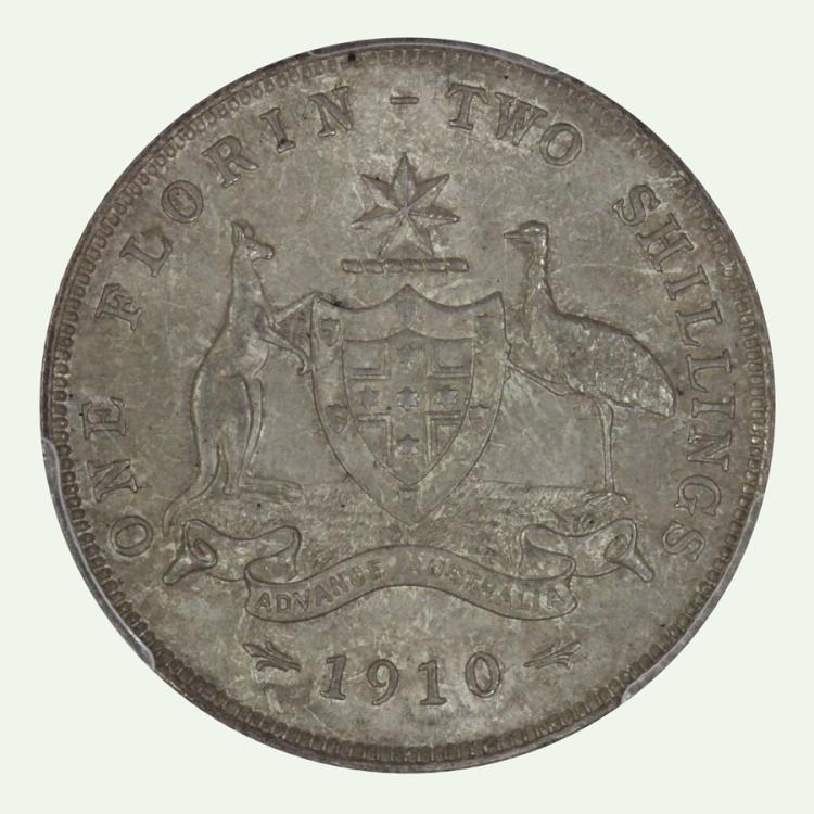 Australia 1910 Florin image