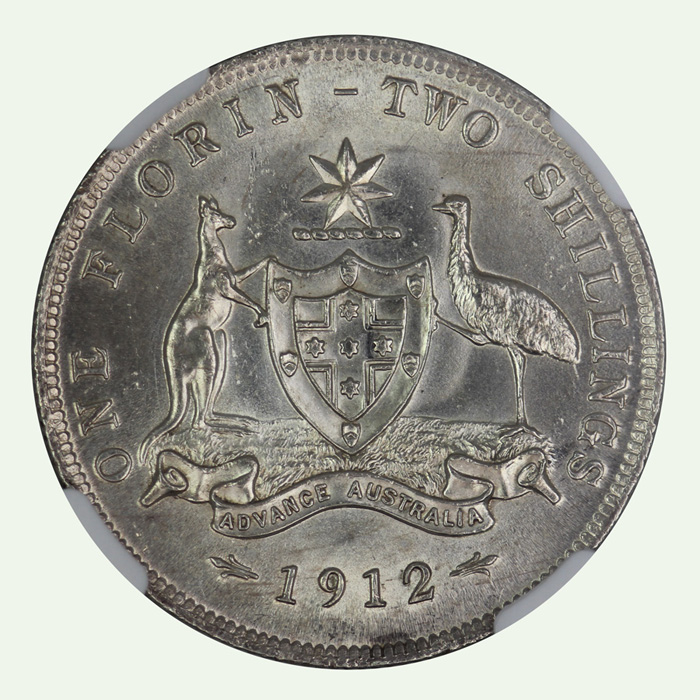 Australia 1912 Florin image