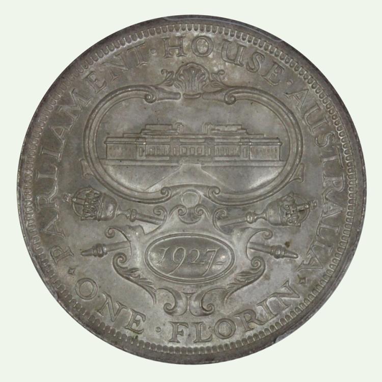 Australia 1927 Canberra Florin image