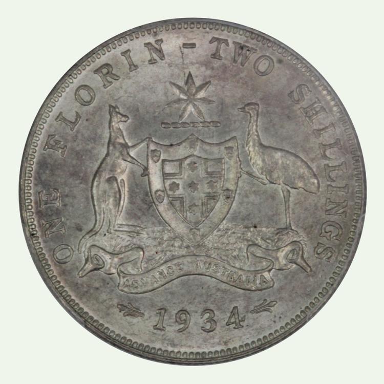 Australia 1934 Florin image