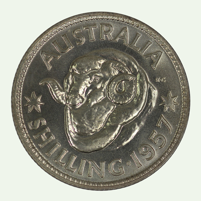 Australia 1957 Proof Shilling image