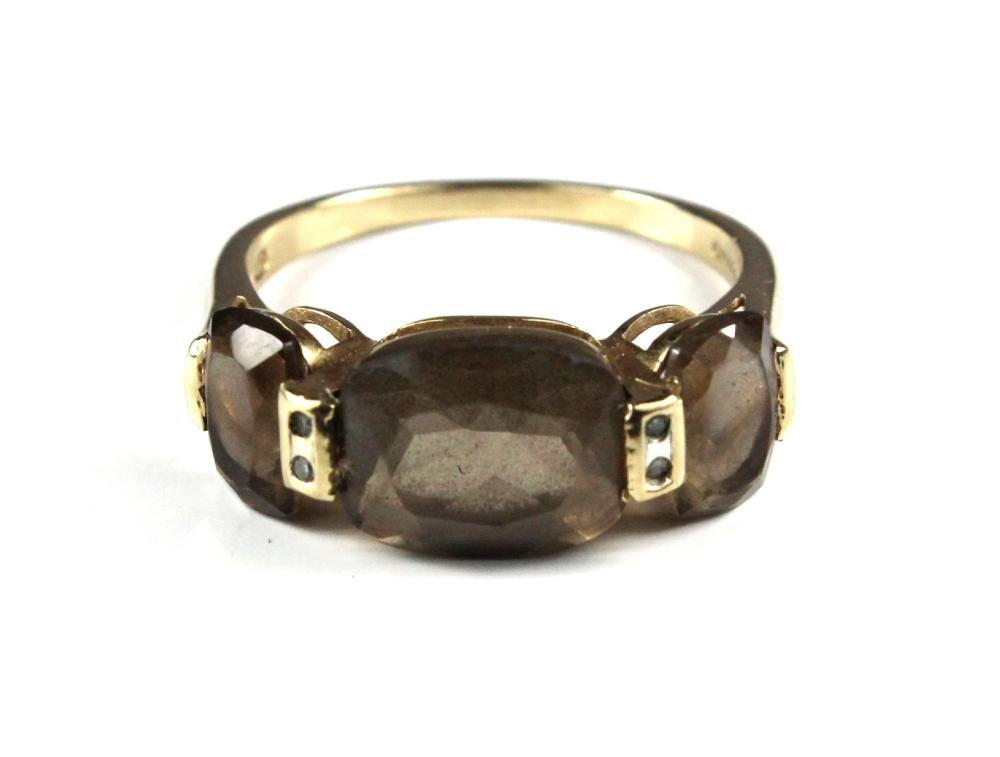 Smokey Quartz Ring in 9ct Gold image