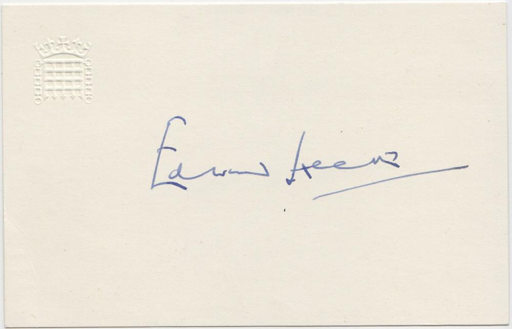 Edward Heath signature on P... image