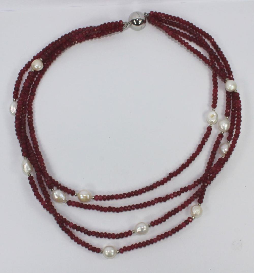 Multi-strand Ruby Necklace ... image