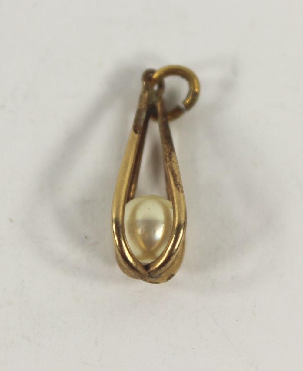 Drop Pendant in 9ct Gold fe... image