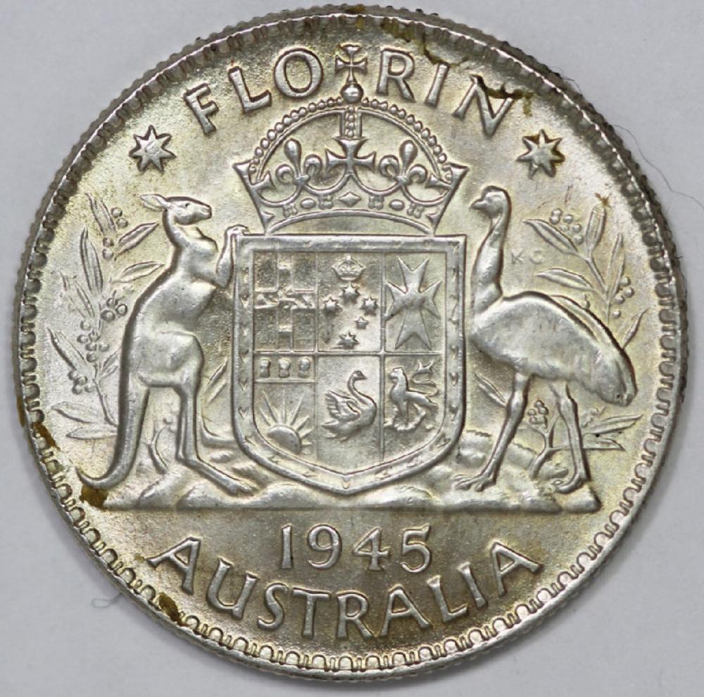 Australia. 1945 Florin, Lus... image