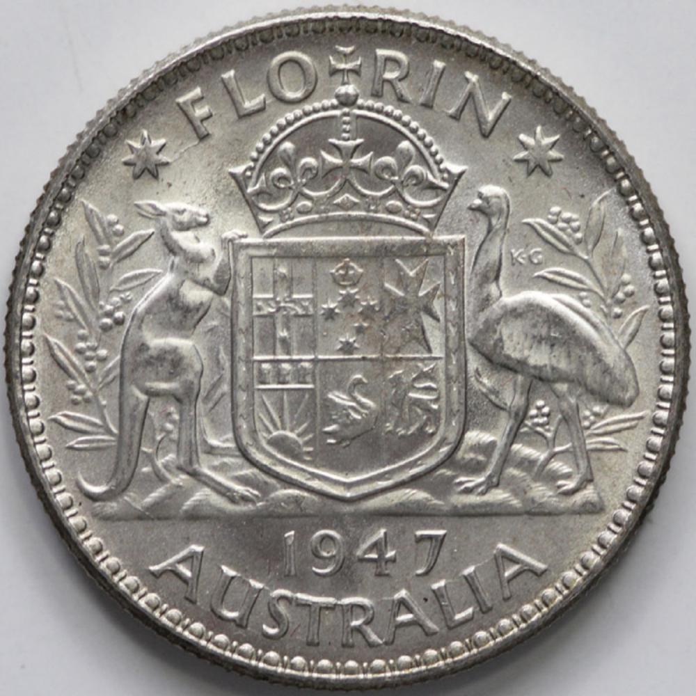 Australia. 1947 Florin, Unc... image