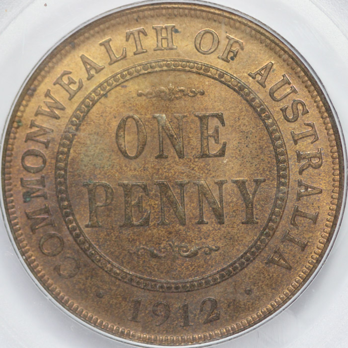 Australia 1912 H Penny, PCG... image