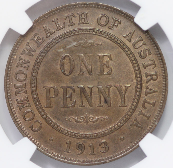 Australia 1913 Penny, NGC M... image