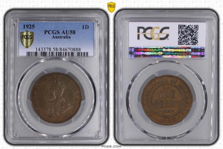 Australia 1925 Penny, PCGS ... image