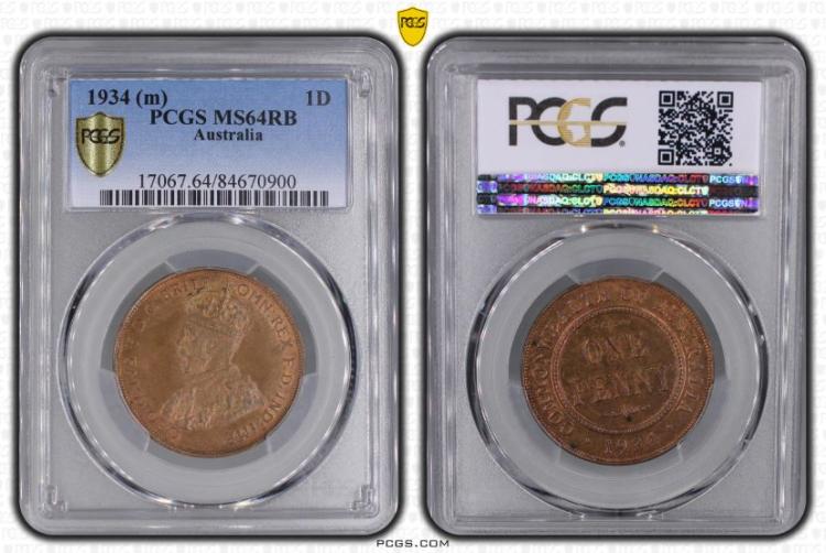 Australia 1934 Penny, PCGS ... image