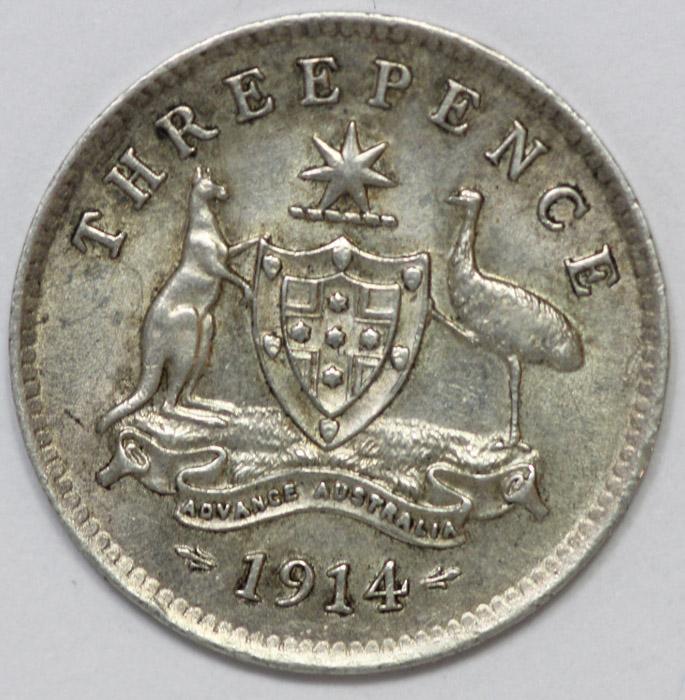 Australia 1914 Threepence, ... image