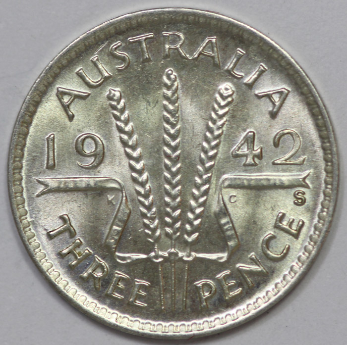 Australia 1942 S Threepence... image