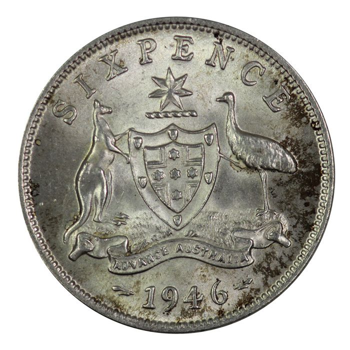 Australia 1946 Sixpence, Ch... image